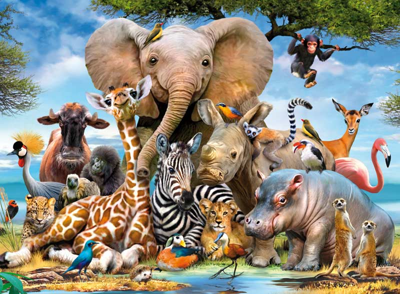 African Friends Jungle Animals Jigsaw Puzzle