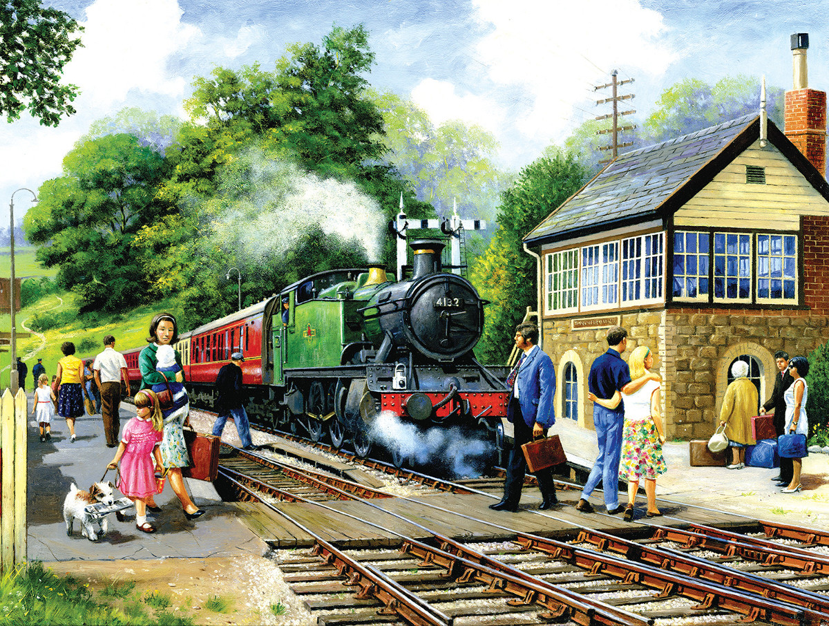 Country Stop Train Jigsaw Puzzle