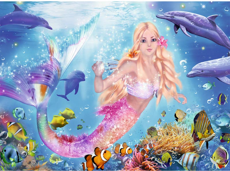 Mermaid & Dolphins Fantasy Glitter / Shimmer / Foil Puzzles