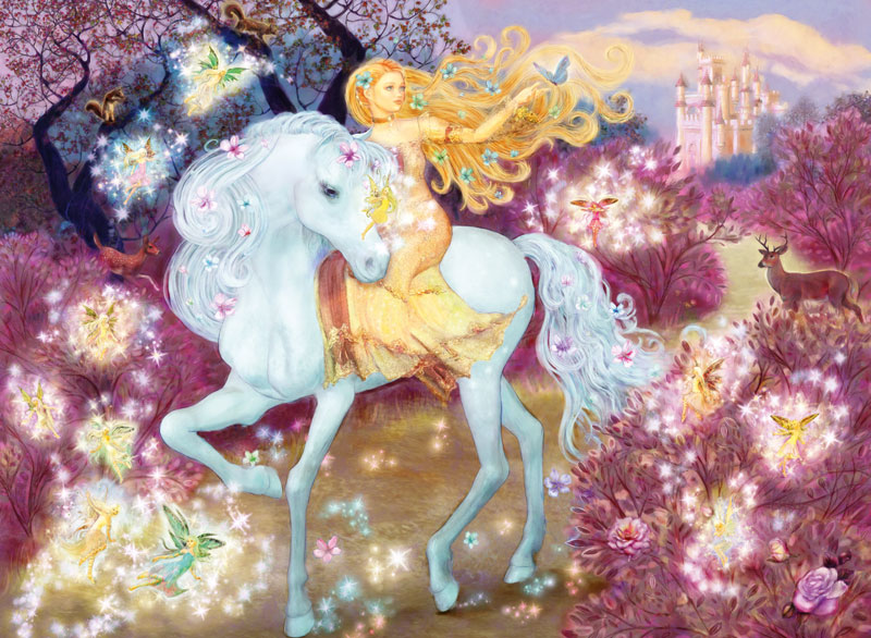 Riding in the Woods Princess Glitter / Shimmer / Foil Puzzles