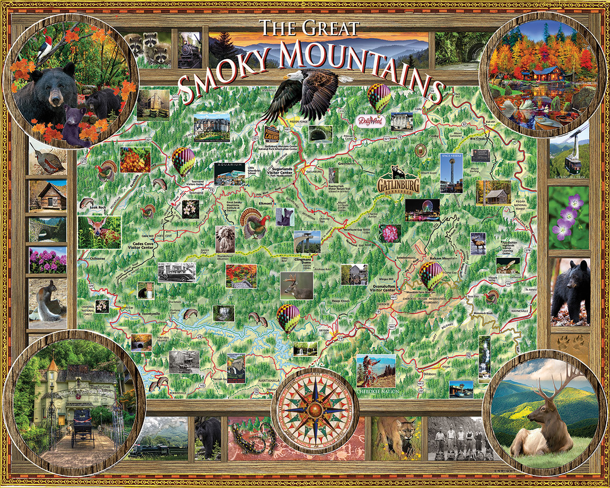 Smokey Mountain Maps & Geography Jigsaw Puzzle