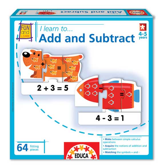 I Learn to... Add and Subtract Educational Jigsaw Puzzle