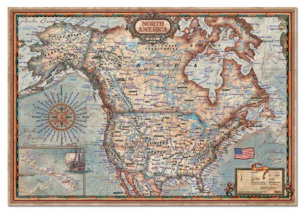 North American Map Maps & Geography