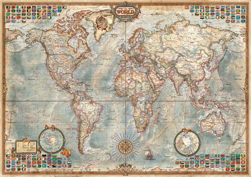 Political Map Of The World Educational Jigsaw Puzzle