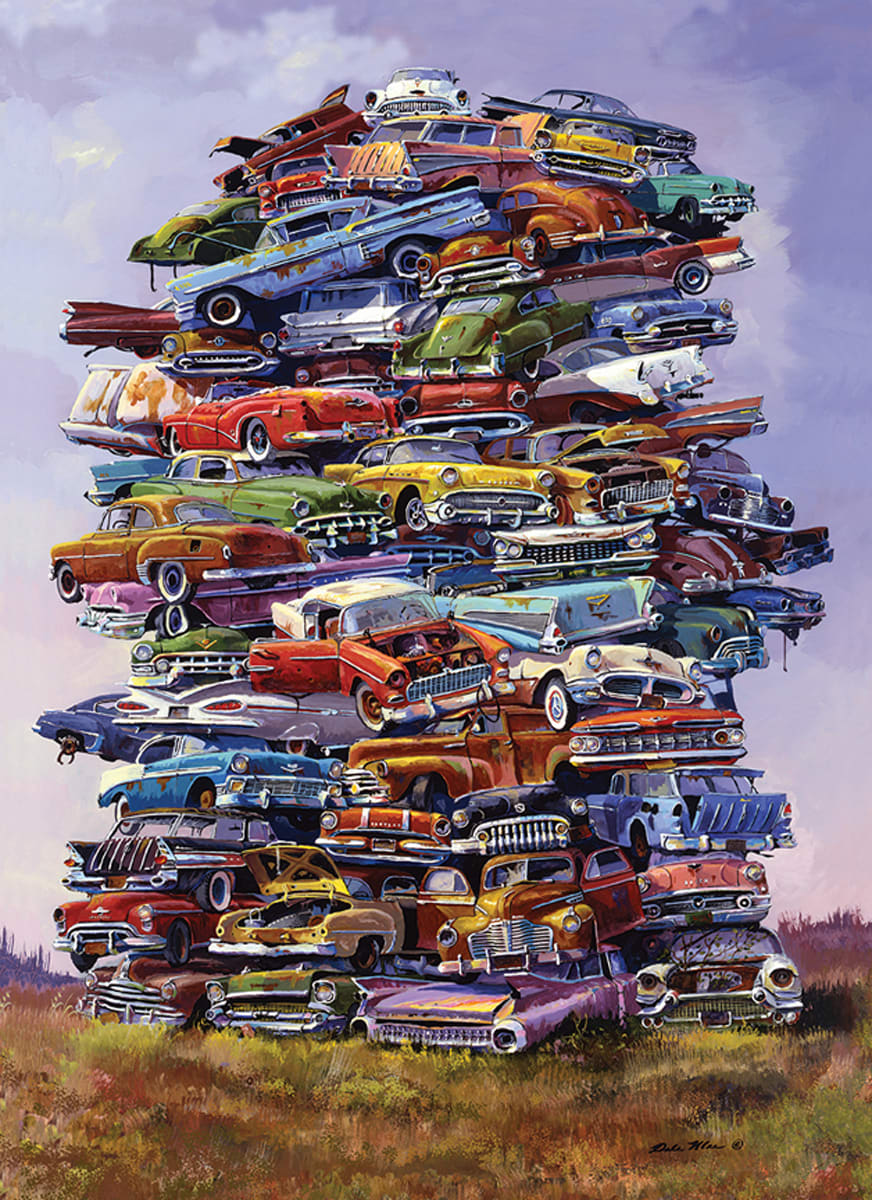 Fabulous 50s Junkpile Jigsaw Puzzle Car
