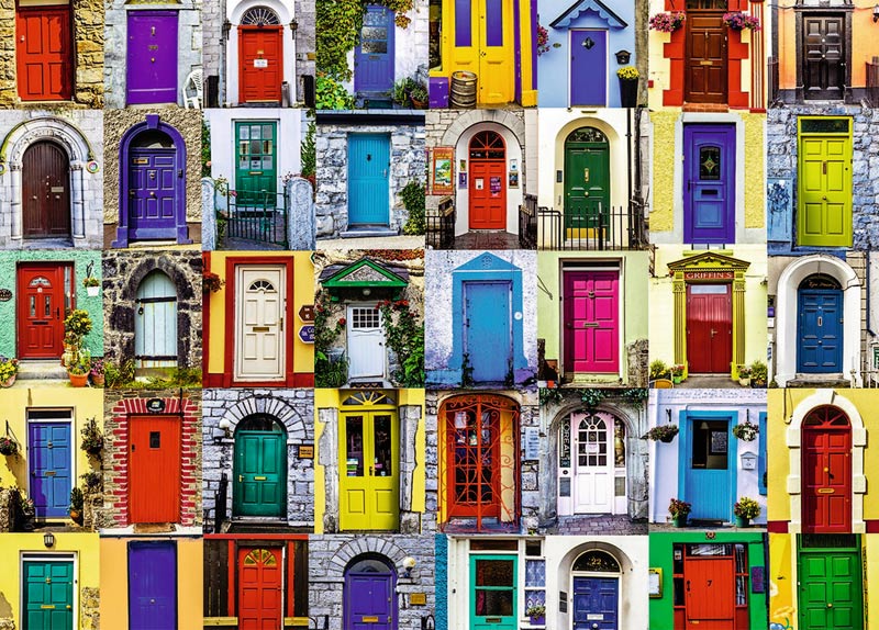 Doors of the World Collage Jigsaw Puzzle
