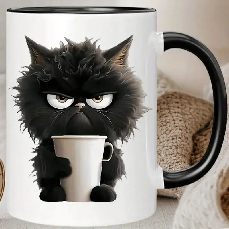 Funny Black Cat Ceramic Coffee Mug