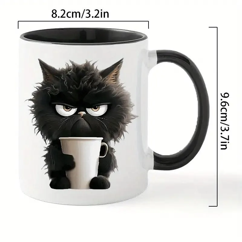 Funny Black Cat Ceramic Coffee Mug