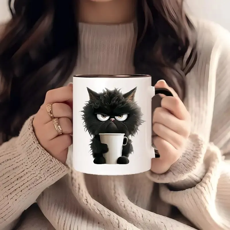 Funny Black Cat Ceramic Coffee Mug