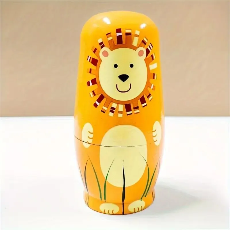 Wooden Nesting Dolls - Safari