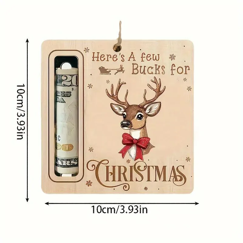 Christmas Tree Money Holder Ornament with Cash Slot