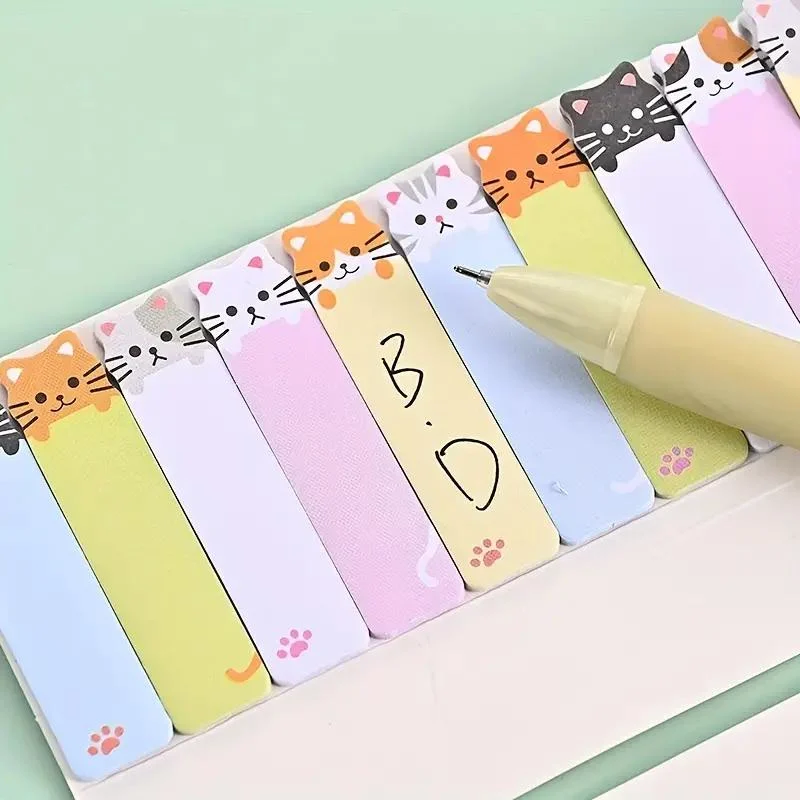 Cat Page Markers - Sticky Notes Set - 150 Count