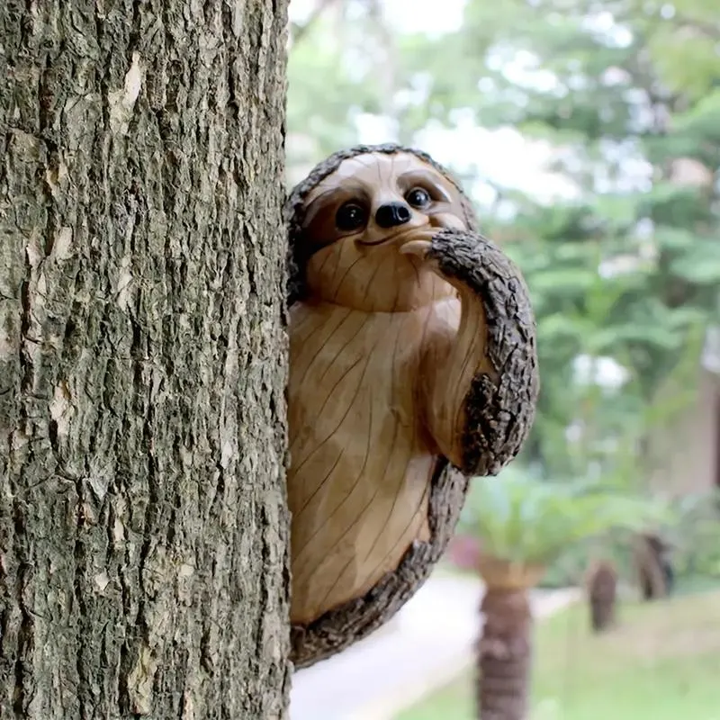 Adorable Sloth Tree Hugger Decoration - Funny Yard Art
