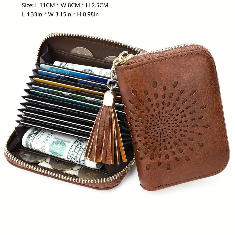 10-Slot Sunflower RFID Credit Card Holder Wallet