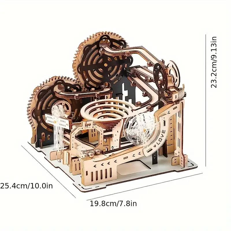 3D Wooden Puzzles Marble Run Model Kit - Electric