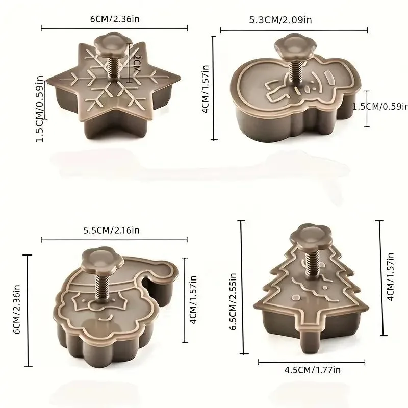 Christmas Cookie Cutter Set - 4pcs