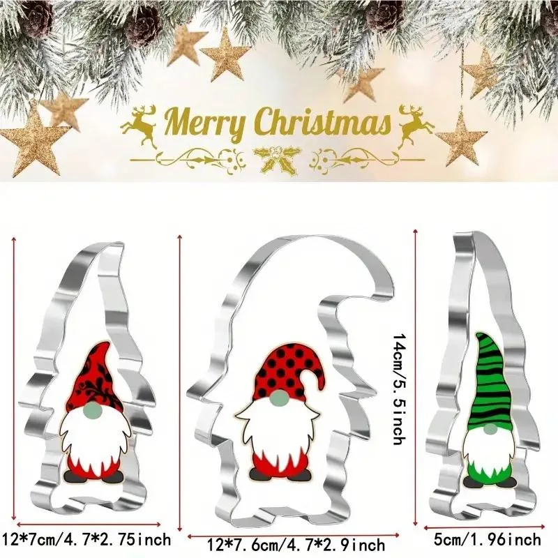 3-Piece Cookie Cutter Set - Christmas Gnome