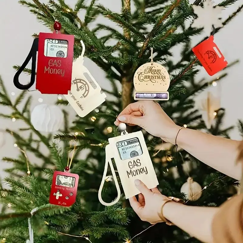 Christmas Tree Gift Card Ornaments - Gas Money, Gaming Money,