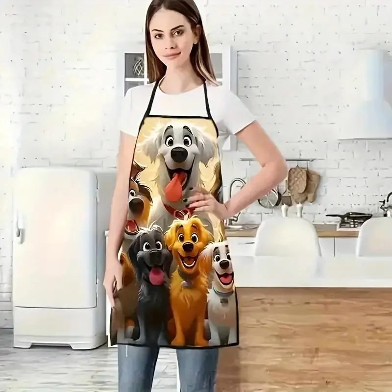 Cartoon Puppy Design Dog Lovers Apron