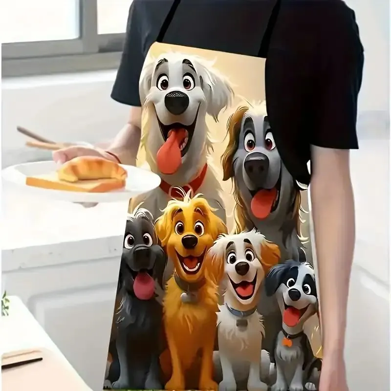 Cartoon Puppy Design Dog Lovers Apron