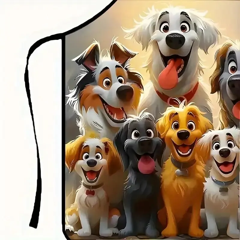 Cartoon Puppy Design Dog Lovers Apron