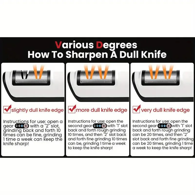 Automatic Electric Knife Sharpener - 2-Speed