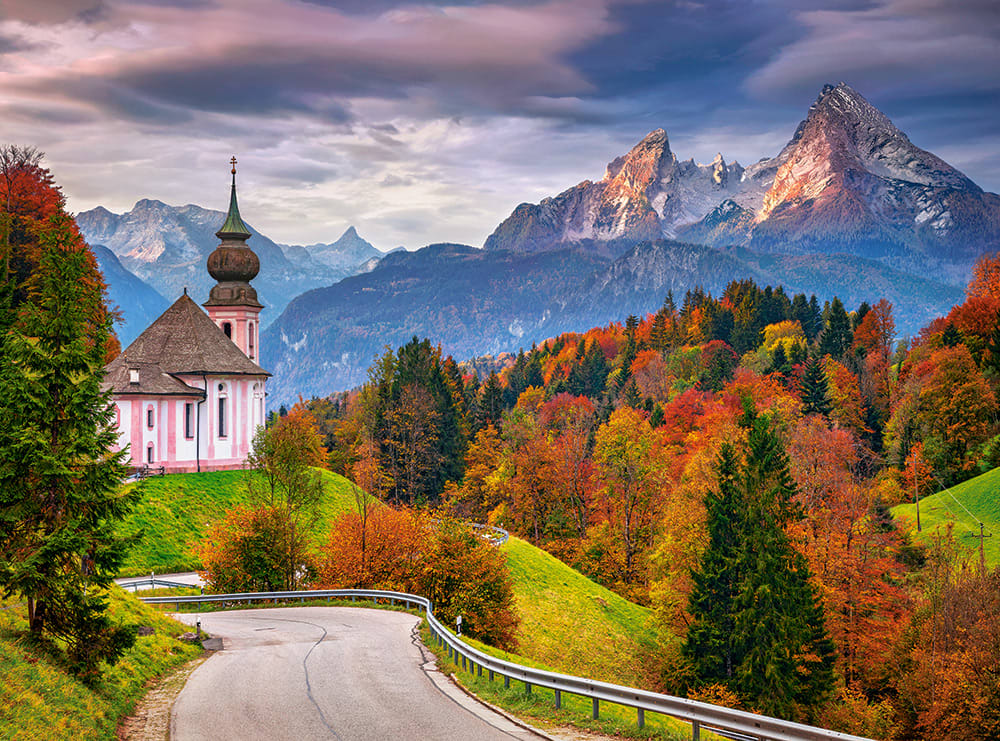 Autumn in Bavarian Alps, Germany Mountain