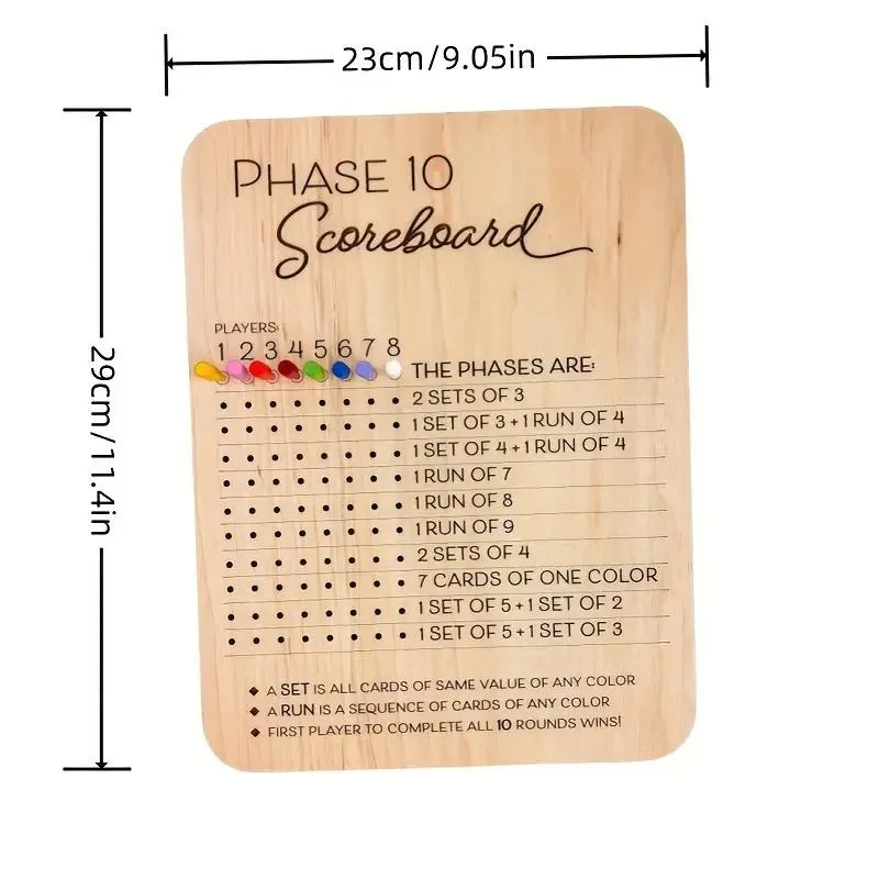 10 Scoreboard with Colorful Pegs