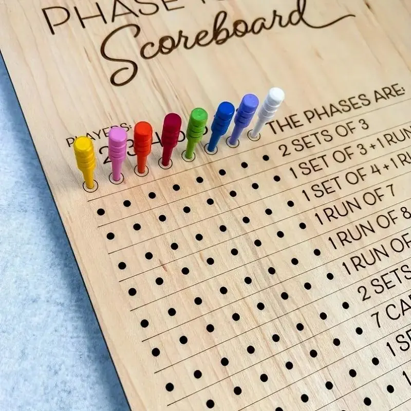 10 Scoreboard with Colorful Pegs