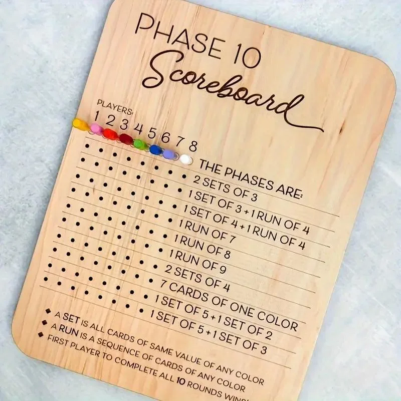 10 Scoreboard with Colorful Pegs