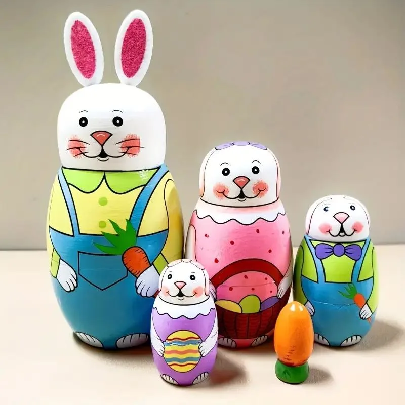 Wooden Nesting Dolls - Bunnies