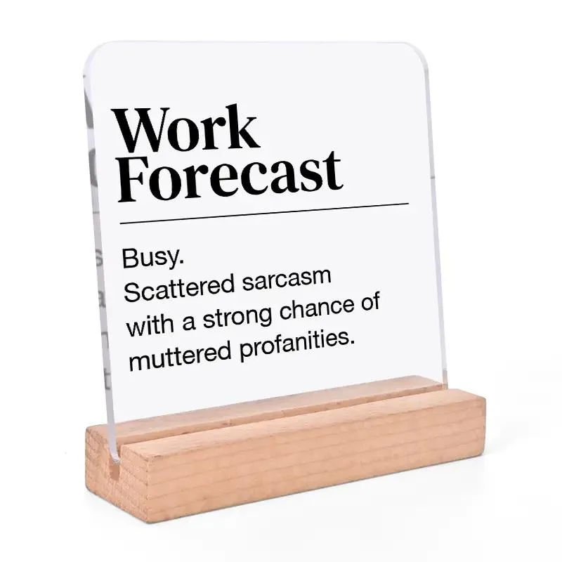 Funny Desk Plaque - Sarcasm
