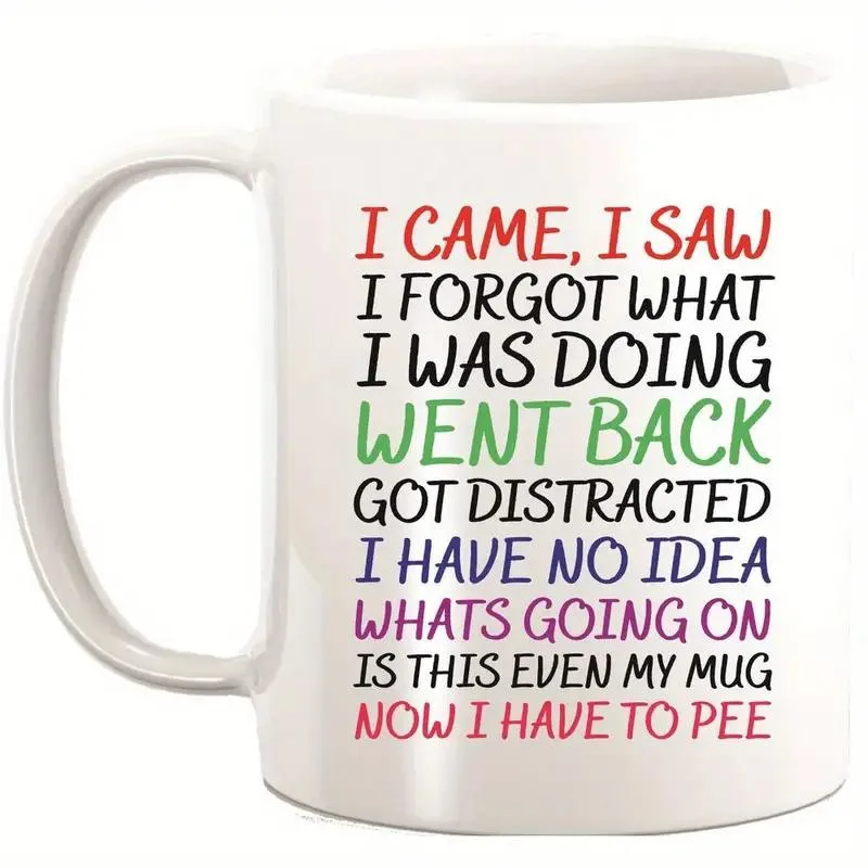I Came I Saw I Forgot - Humorous Ceramic Coffee Mug
