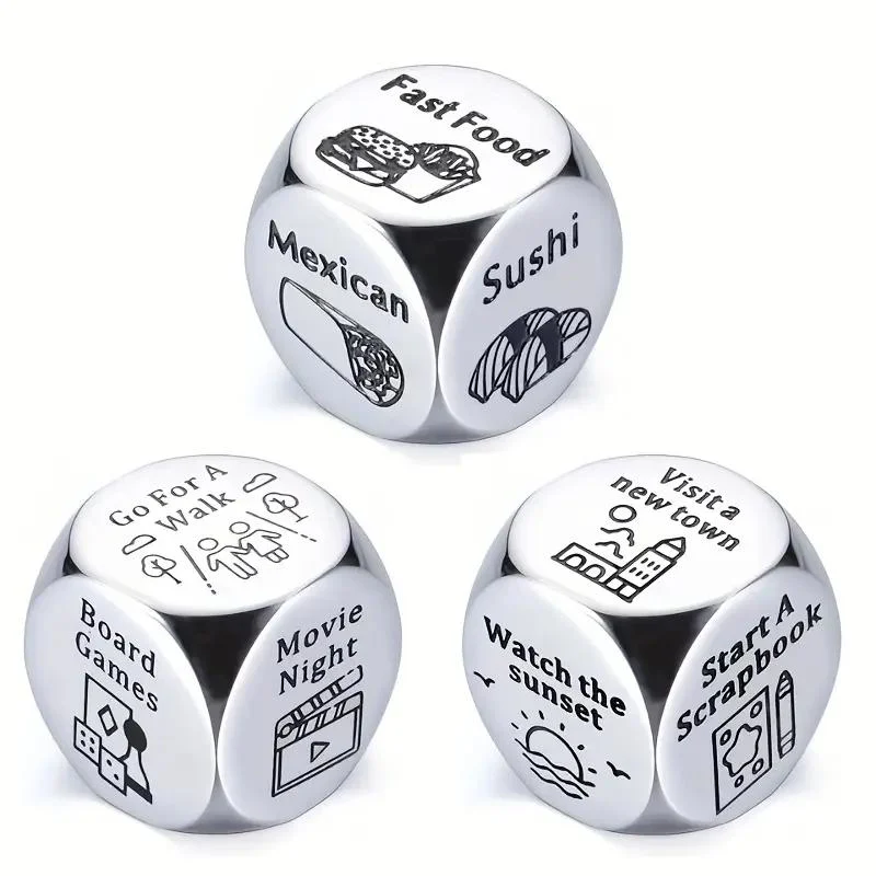 3pcs Stainless Steel Decision-Making Dice Set
