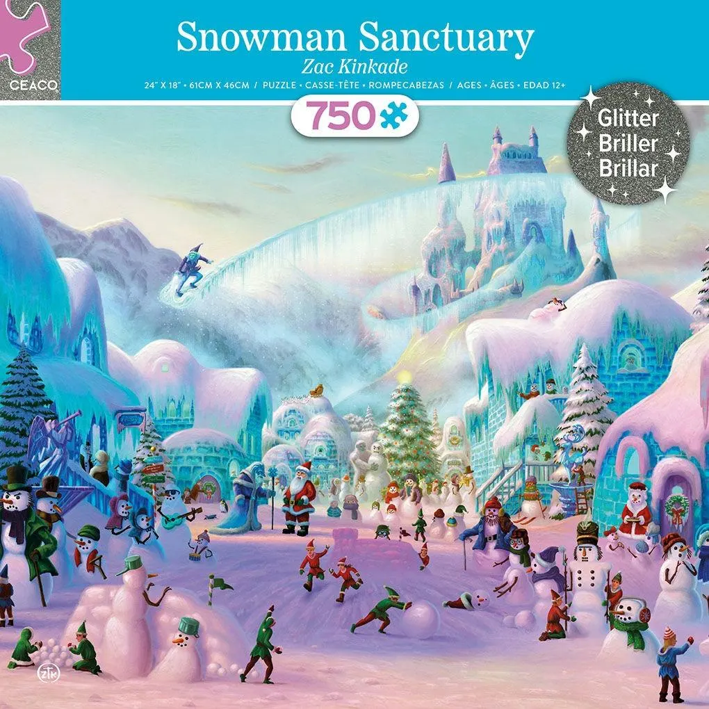 Snowman Sanctuary Glitter Christmas