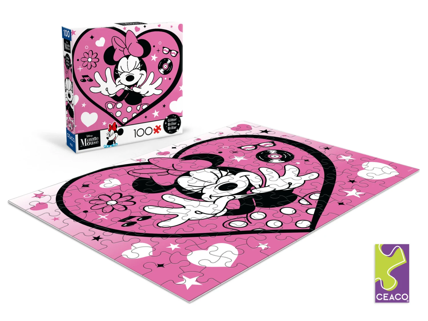 Minnie Heart Glitter