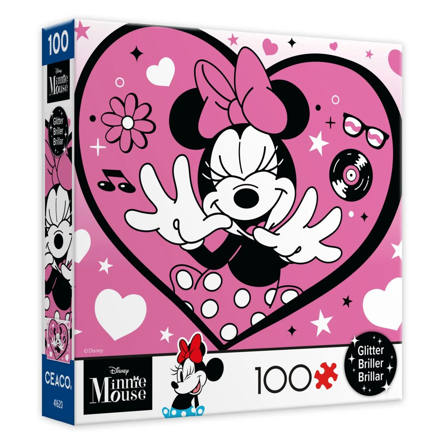 Minnie Heart Glitter