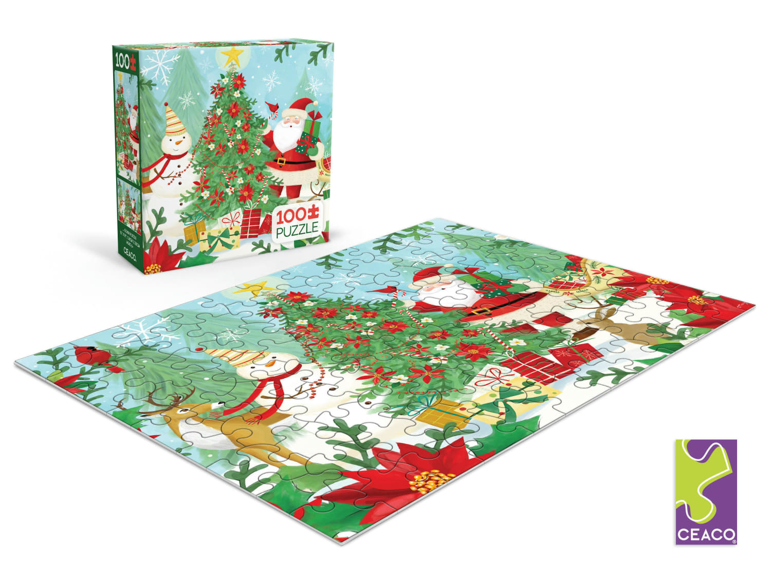 Santa Decorates The Tree