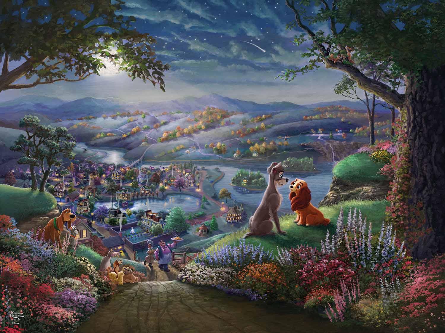 Lady And The Tramp Falling In Love Disney Jigsaw Puzzle