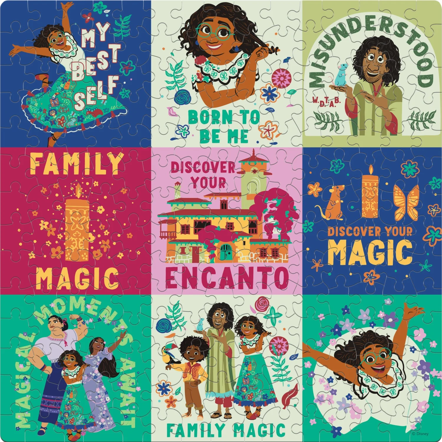 Encanto Flat Flower Collage