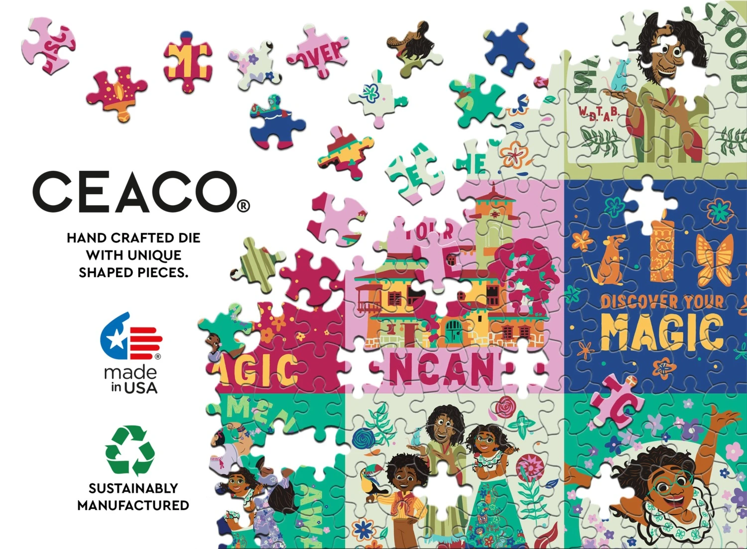 Encanto Flat Flower Collage