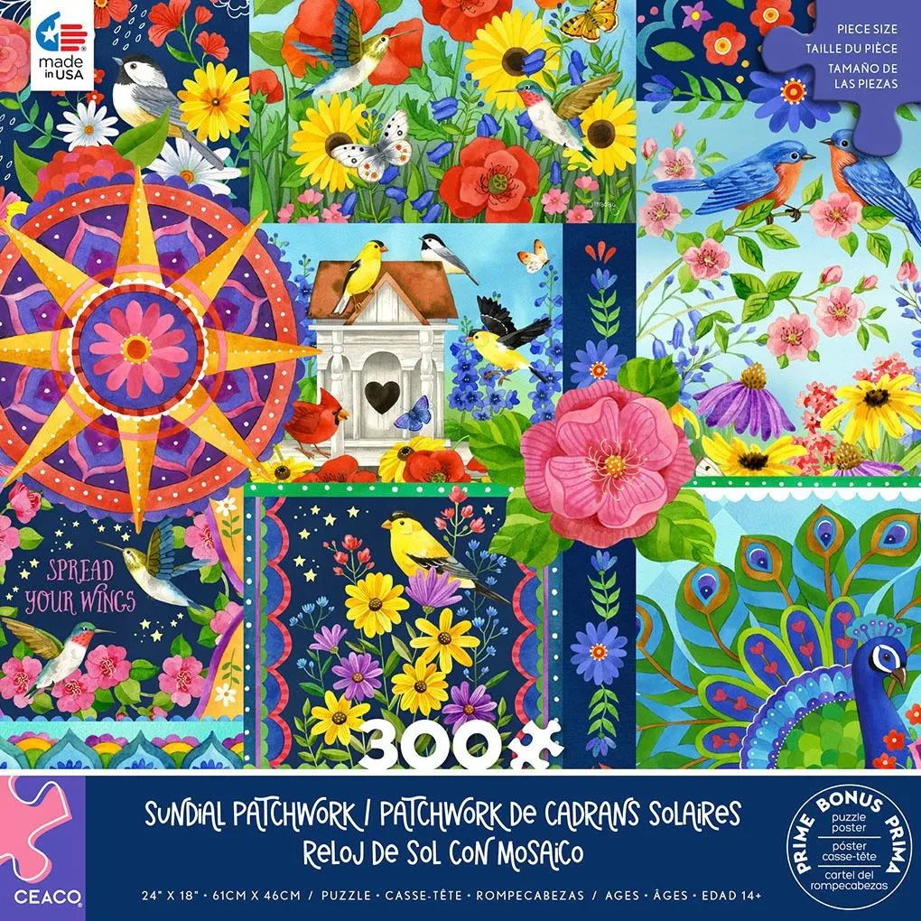 Sundial Patchwork Flower & Garden