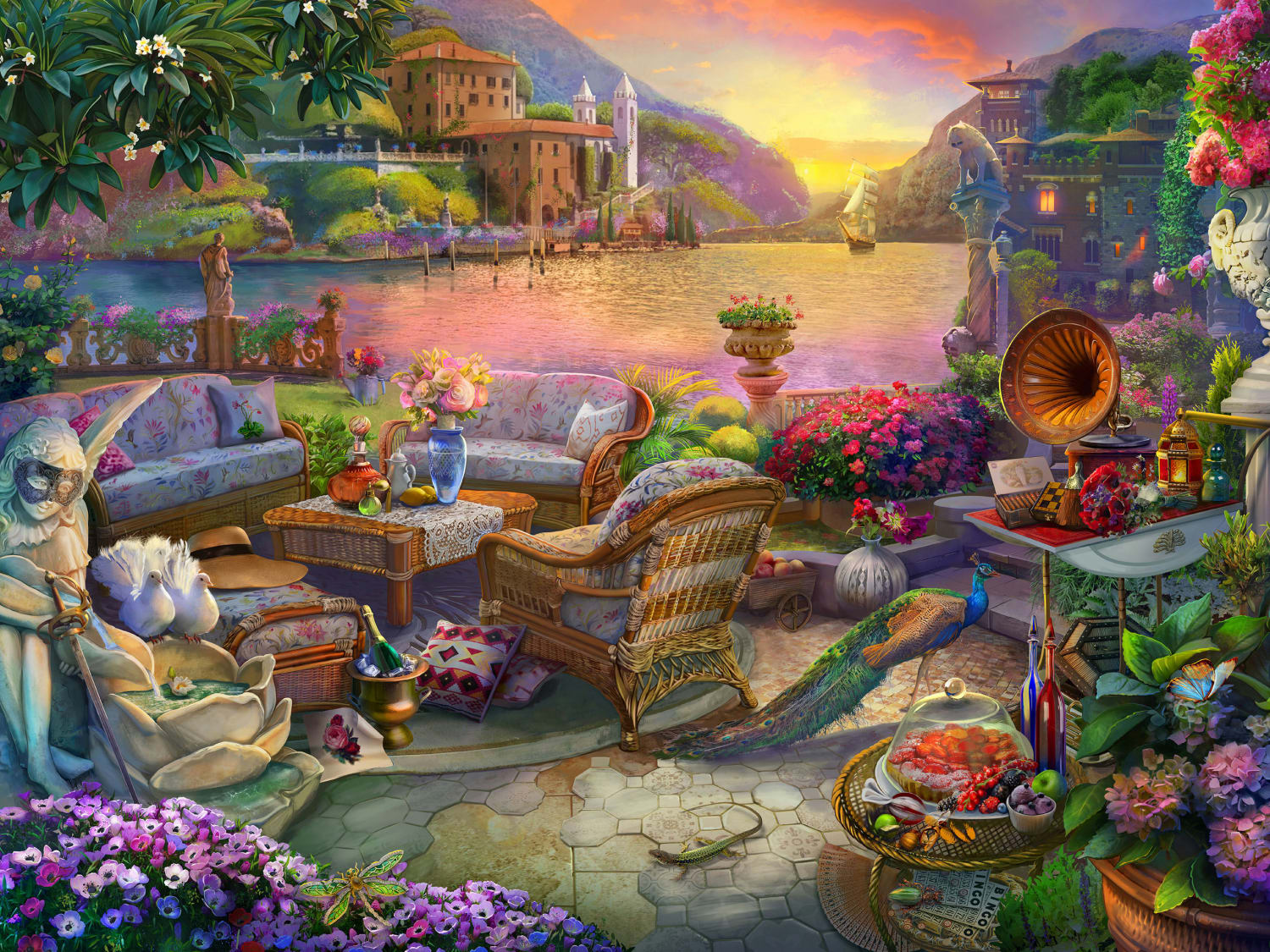 Sunset On An Italian Terrace