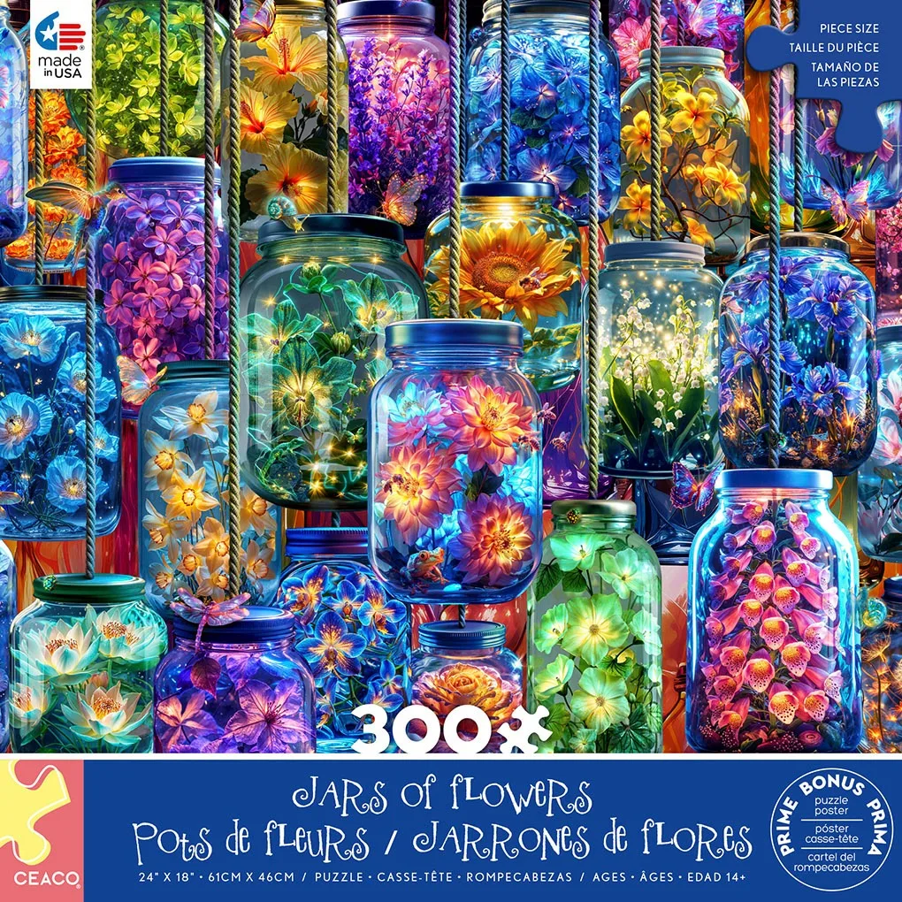 Jars Of Flowers Collage