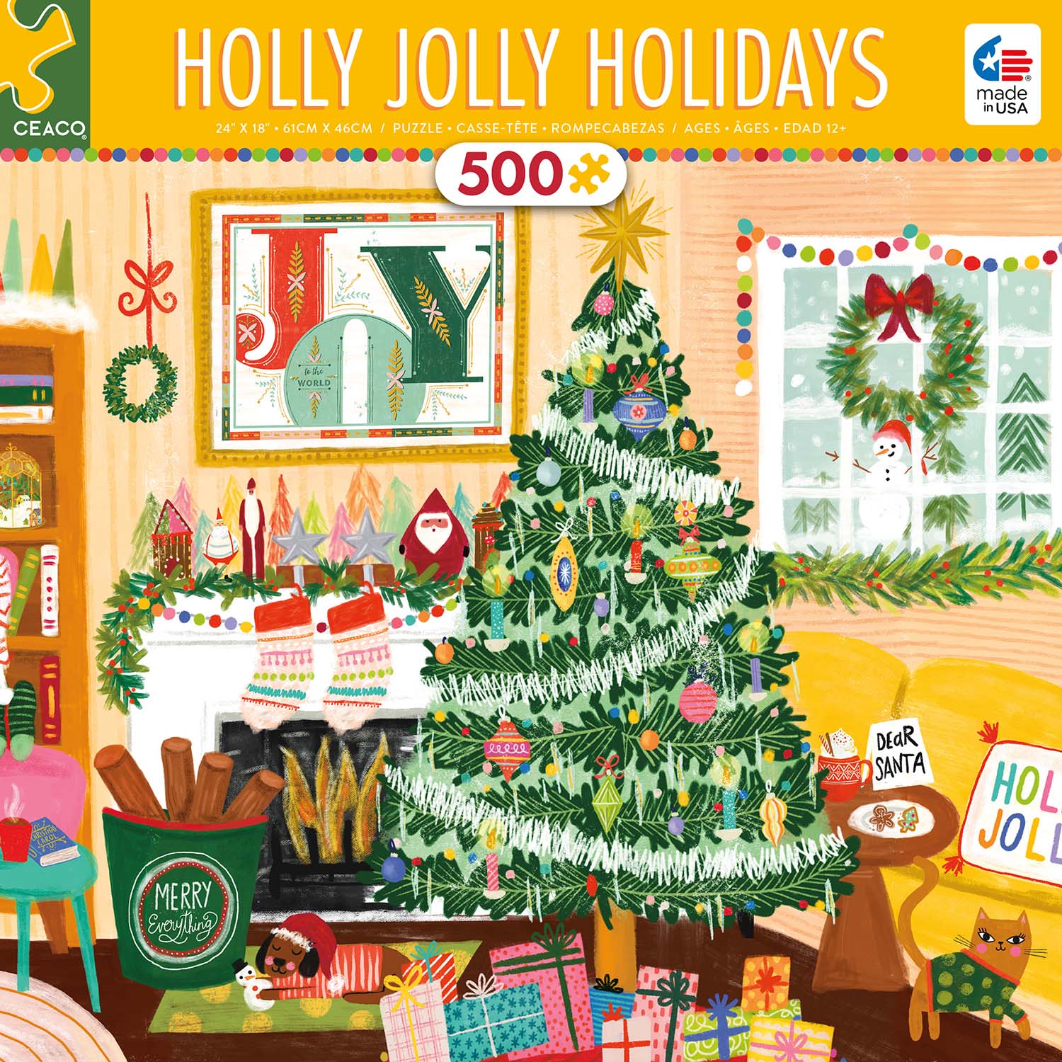 Holly Jolly Holidays Christmas Jigsaw Puzzle