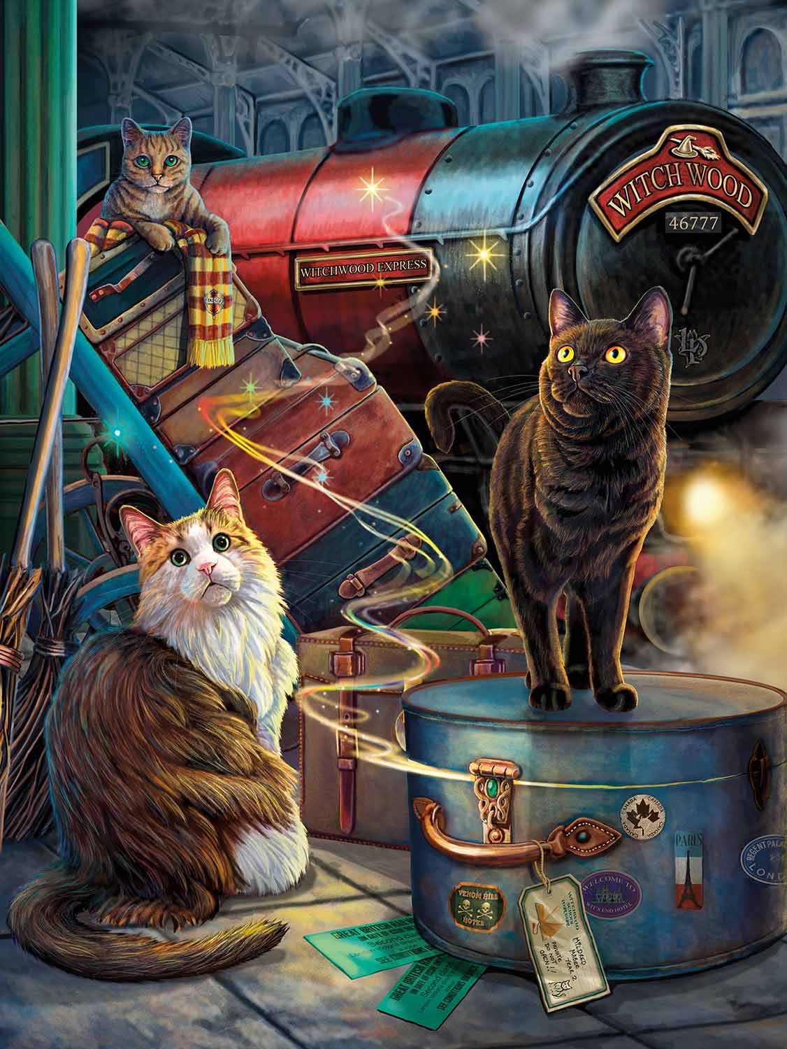 Witchwood Express Cats Jigsaw Puzzle