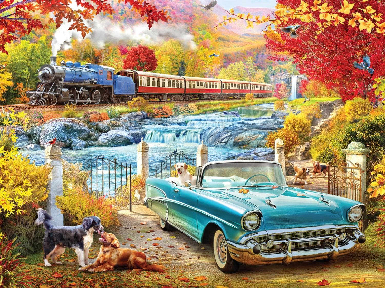 Steam Train In Fall - Scratch and Dent Dogs