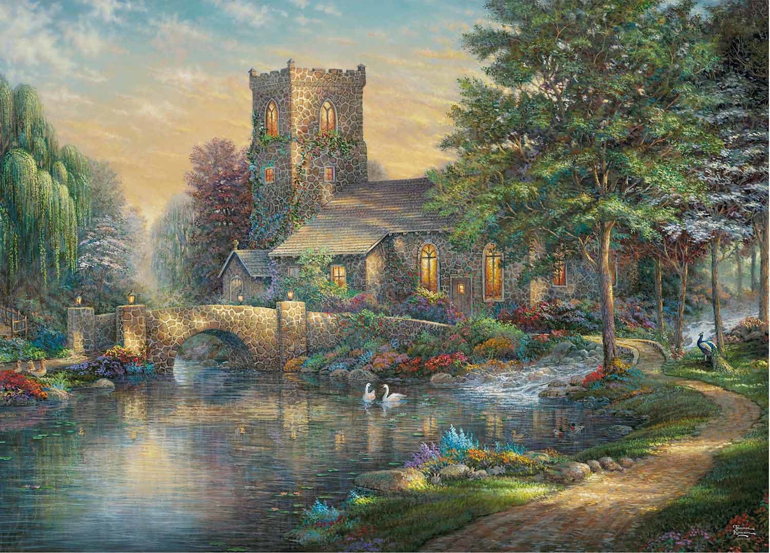 Thomas Kinkade - Willow Wood Chapel - Scratch and Dent Landscape