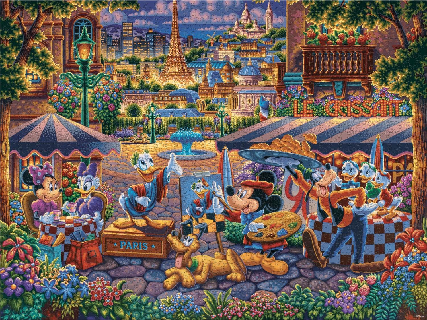 Mickey And Friends Painting In Paris