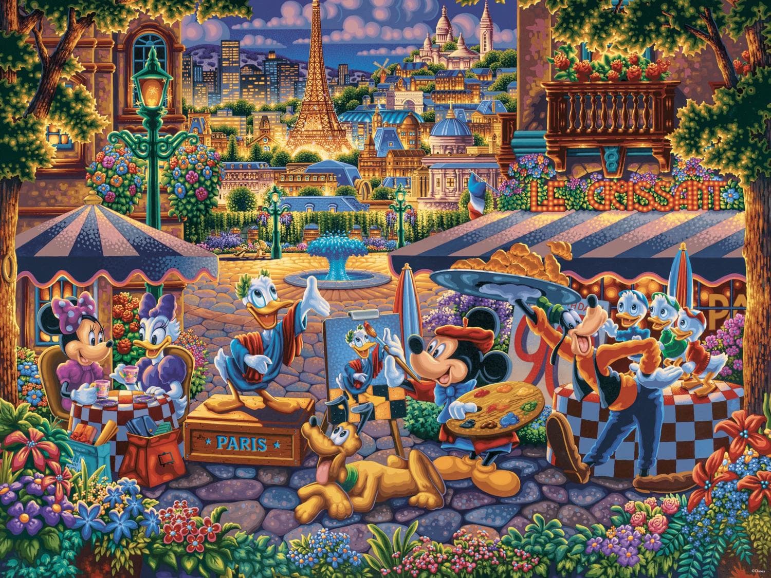 Mickey And Friends Painting In Paris